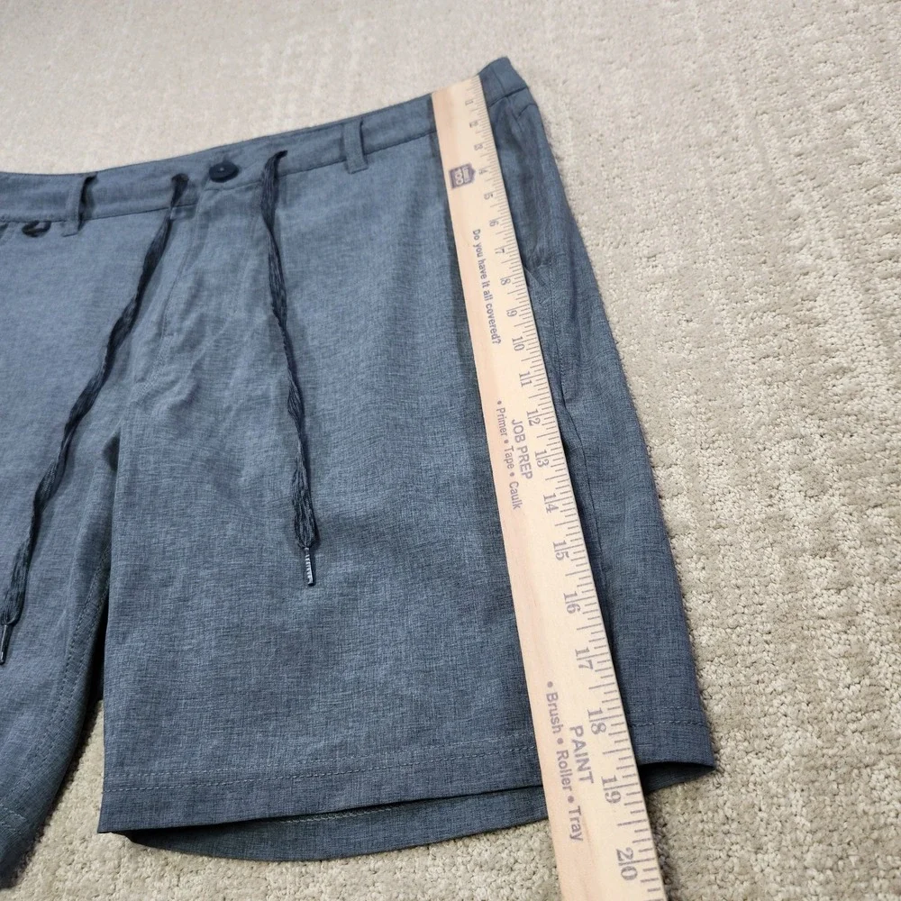 Roark Shorts Men 33 Explorer Hybrid Gray Drawstring Stretch Outdoor Quick Dry